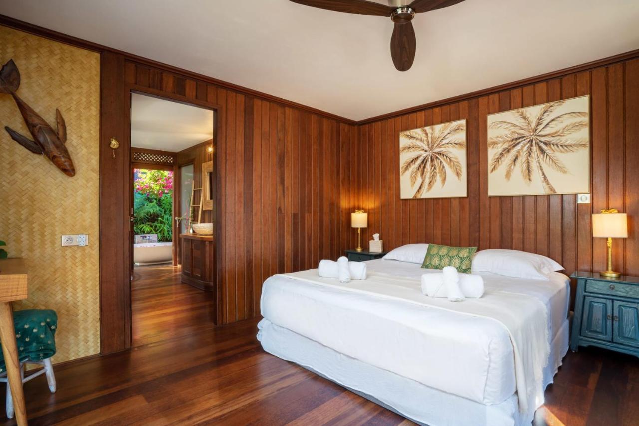 Villa Manuiti, Balinese Luxury Home - Private Swim Spa, Ocean View - Ofyr Bbq - Koi Pond プナアウィア エクステリア 写真